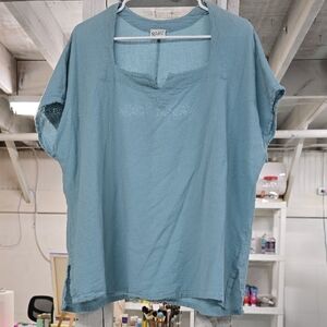 Oh My Gauze! Light Blue Casual Blouse